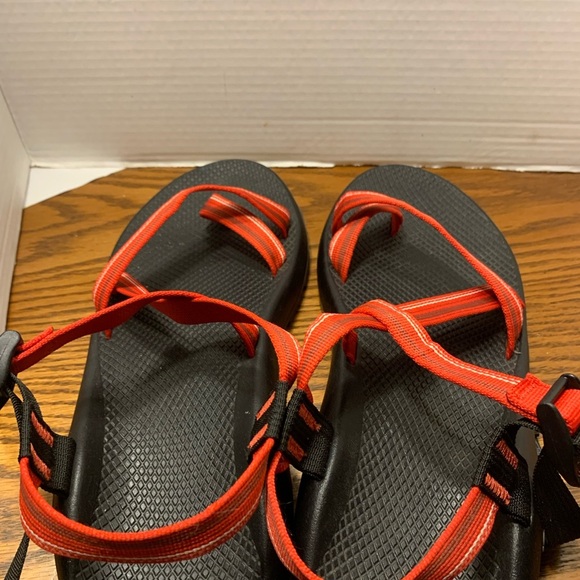 Vibrant Red Chaco Z/2 Unaweep mens Sandals size 13 sports hiking trails running - Picture 12 of 13
